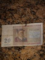 20 frank België, Postzegels en Munten, Bankbiljetten | Europa | Niet-Eurobiljetten, Ophalen of Verzenden, België