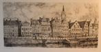 ets Graslei Gent Paul Van Peteghem, Antiek en Kunst, Kunst | Etsen en Gravures, Ophalen