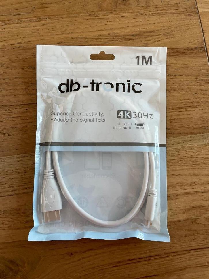 Micro HDMI naar HDMI kabel – 1m, Audio, Tv en Foto, Audiokabels en Televisiekabels, Nieuw, HDMI-kabel, Minder dan 2 meter, Ophalen of Verzenden