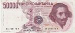 Bankbiljet, Italië, 50.000 lire - 1984 G.L.Bernini, Postzegels en Munten, Bankbiljetten | Europa | Niet-Eurobiljetten, Ophalen of Verzenden