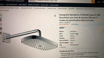 Pommeau de douche sans bras Hansgrohe Raindance Select E300