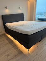 Lit complet 160x200 IKEA Boxspring Dunkiv – Comme neuf, Ophalen, Tweepersoons, Grijs, Zo goed als nieuw