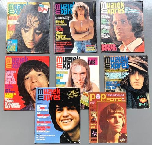 MUZIEK EXPRES 1973 LOT 7x Bladen Stones The Who Alice Cooper, Verzamelen, Muziek, Artiesten en Beroemdheden, Gebruikt, Boek, Tijdschrift of Artikel