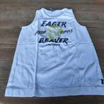 Witte mouwloze t-shirt Eager Beaver, Kinderen en Baby's, Kinderkleding | Maat 116, Jongen, Eager beaver, Ophalen of Verzenden