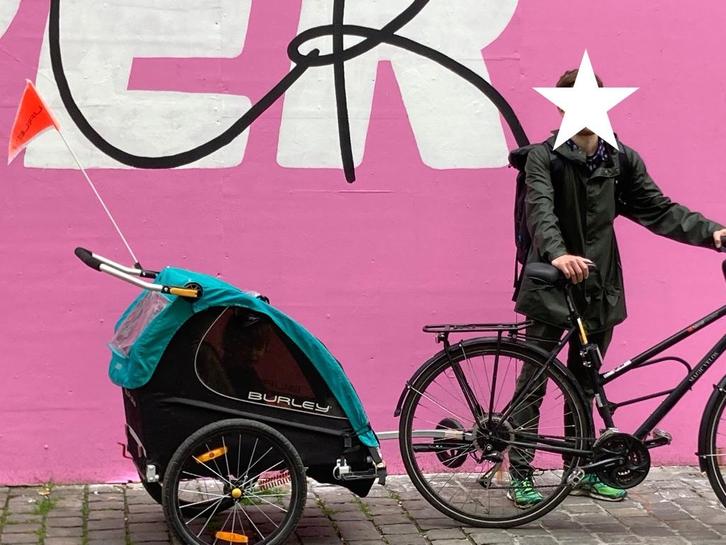 Fietskar/aanhanger voor het vervoer van kinderen, Fietsen en Brommers, Fietsaccessoires | Aanhangwagens en Karren, Gebruikt, Kinderkar