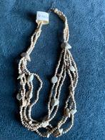 Halssnoer. Totale lengte 60 cm., Handtassen en Accessoires, Kettingen, Ophalen, Zo goed als nieuw, Beige