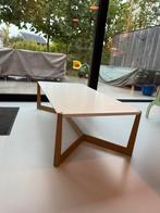 Salontafel wit met blank hout, Huis en Inrichting, Tafels | Salontafels, Ophalen, Gebruikt, 100 tot 150 cm, 50 tot 100 cm