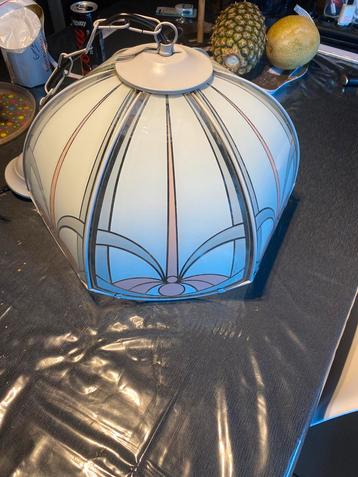 Vintage hanglamp van glas-in-loodstijl (Ebolux) beschikbaar voor biedingen
