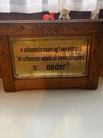 Plaat met spreuk, Antiek en Kunst, Antiek | Brons en Koper, Ophalen