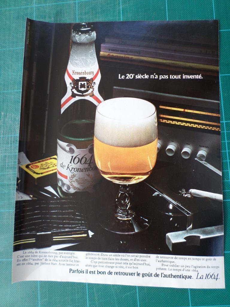 Kronenbourg bière - publicité papier - 1973, Collections, Marques & Objets publicitaires, Enlèvement ou Envoi, Utilisé, Autres types