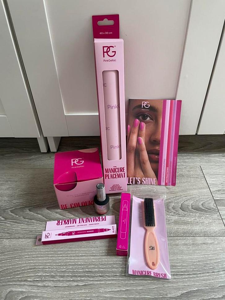 Lot Pink Gellac, Handtassen en Accessoires, Uiterlijk | Cosmetica en Make-up, Zo goed als nieuw, Accessoires, Ophalen of Verzenden
