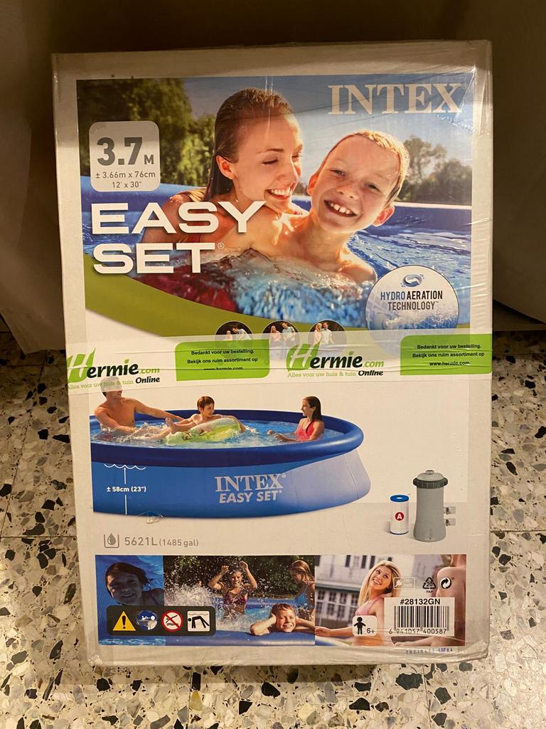 Nieuw zwembad in de doos, Tuin en Terras, Zwembaden, Ophalen, Minder dan 80 cm, Opblaaszwembad, Rond