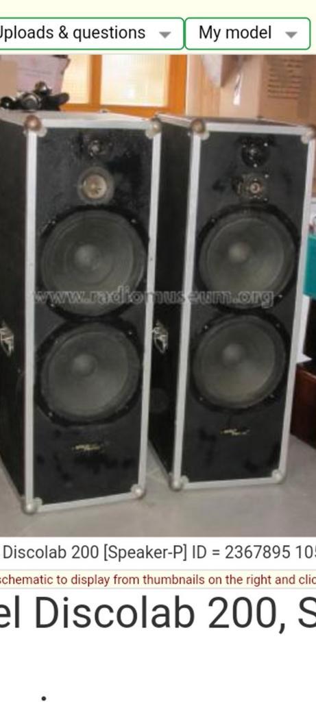 discobar 200 SINUS TEC PROFESSIONAL luidsprekers 360€  nu, Audio, Tv en Foto, Luidsprekerboxen, Refurbished, Front, Rear of Stereo speakers