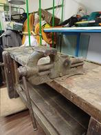 Antieke werkbank in prima staat L202 cm BR61cm H80 cm, Ophalen, Gebruikt