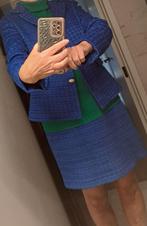 Mantelpakje maat 36  met mini rok, Kostuum of Pak, CTN, Blauw, Ophalen of Verzenden