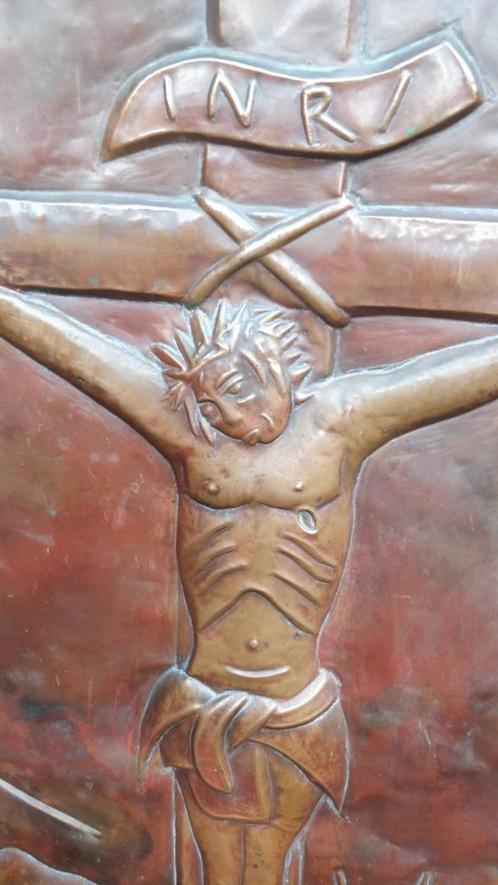 Jesus Christus beeld op kopere plaat getimmerd, Antiquités & Art, Art | Art non-occidental, Enlèvement
