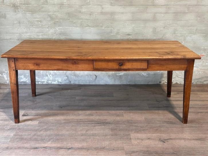 Antieke Franse boerentafel - 200 x 86 cm + 78 cm hoog, Antiek en Kunst, Antiek | Meubels | Tafels, Ophalen of Verzenden