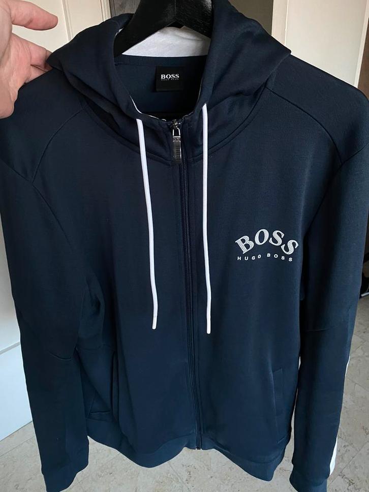 Hugo boss jas/vest heren L, Kleding | Heren, Jassen | Zomer, Zo goed als nieuw, Blauw, Verzenden