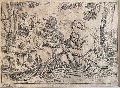 Gravure du XVIIe siècle de Simone Cantarini (1612-1648), Antiquités & Art, Art | Eaux-fortes & Gravures, Enlèvement ou Envoi