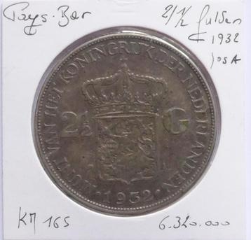 Munt Nederland 2 1/2 gulden 1932 - Zilver beschikbaar voor biedingen