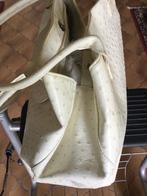 Handtas in wit leder, Handtassen en Accessoires, Tassen | Damestassen, Ophalen of Verzenden