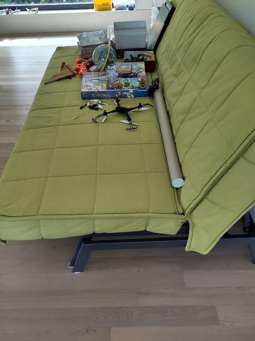 groene 3-zits slaapbank IKEA, Maison & Meubles, Chambre à coucher | Canapés-lits, Comme neuf, 140 cm, 200 cm, Queen size, Vert