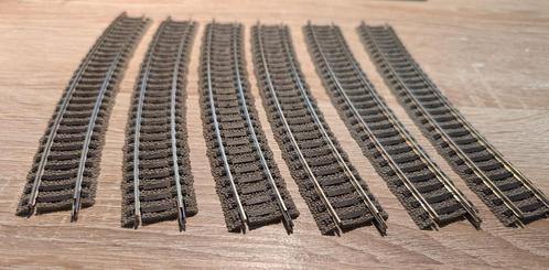 7 x Fleischmann 6138 H0 Gebogen rail 647mm Profi-Rails, Hobby en Vrije tijd, Modeltreinen | H0, Zo goed als nieuw, Rails, Fleischmann