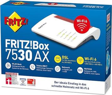 avm fritz box 7530AX - vdsl +dect+gigabit + a/b/g/n/ac Wifi6
