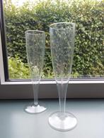 28 champage- of cavafluten in transparant PS, Ophalen, Nieuw, Effen, Overige materialen