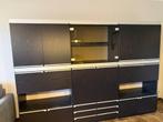Retro zwarte wand/bar/livingkast. Perfecte staat, Huis en Inrichting, Kasten | Wandmeubels, Ophalen, Zo goed als nieuw