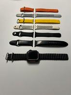 Apple watch serie 7 45 mm avec plusieurs bracelets, Handtassen en Accessoires, Smartwatches, Ophalen, Zwart, Zo goed als nieuw