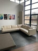 Rolf Benz witte lederen zetel hoekzetel sofa, Huis en Inrichting, Ophalen, Gebruikt