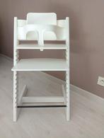 stokke kinderstoel met babysetje wit, Kinderen en Baby's, Kinderstoelen, Ophalen, Zo goed als nieuw, Meegroeistoel, Stoelverkleiner