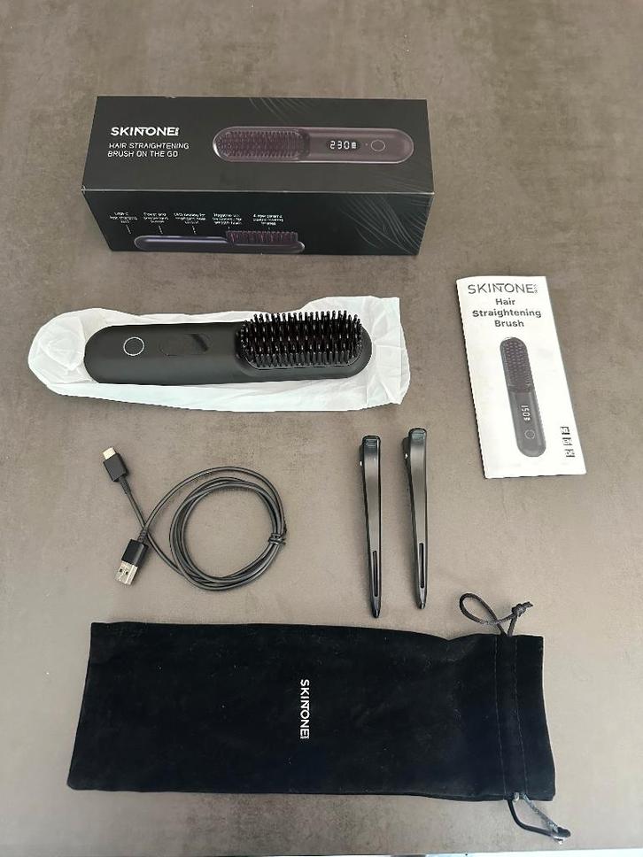 Brosse chauffante (de voyage) SKINTONE – Neuve, Bijoux, Sacs & Beauté, Beauté | Soins des cheveux, Neuf, Peigne ou Brosse, Enlèvement ou Envoi