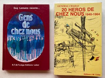 2 Livres : des héros et des gens de chez nous - 8€ beschikbaar voor biedingen