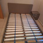 Bed, Huis en Inrichting, Slaapkamer | Bedden, Ophalen, Beige, 140 cm, Zo goed als nieuw