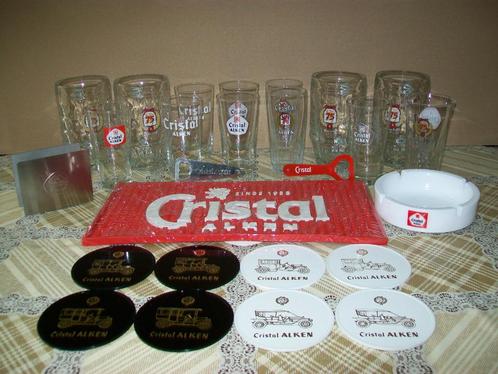 Cristal Alken 75 Jaar - Pils Bier Bière - Glas Glazen Opener, Verzamelen, Biermerken, Zo goed als nieuw, Glas of Glazen, Overige merken