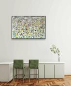 Colorful flowers filed, Antiek en Kunst, Kunst | Schilderijen | Abstract, Ophalen