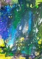 Green Fantasy, acrylverfschilderij 70x50 cm., Enlèvement ou Envoi