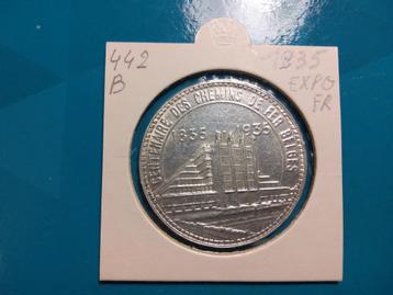 België 50 frank zilver Leopold III 1935 EXPO - positie B  beschikbaar voor biedingen