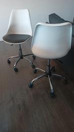 Kuip stoelen 8 stuks, Ophalen, Gebruikt, Wit, Retro