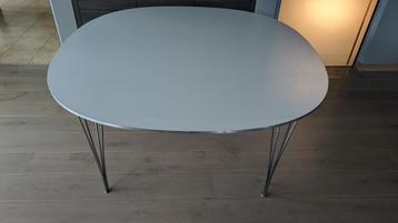 Vintage tafel SuperCircular Piet Hein & Bruno Mathsson, Ophalen, Vintage - modern danish, Rond, Vijf personen of meer