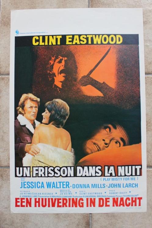 filmaffiche Clint Eastwood Play Misty For Me filmposter, Verzamelen, Posters, Zo goed als nieuw, Film en Tv, A1 t/m A3, Rechthoekig Staand
