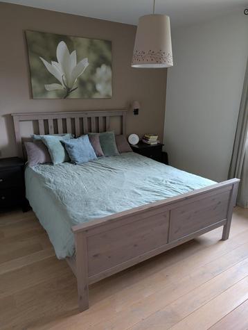 Landelijk bed 160x200 met matras en lattenbodems - zgs! beschikbaar voor biedingen