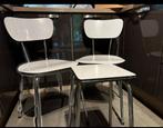 Formica stoelen en krukje, Huis en Inrichting, Ophalen, Gebruikt, Drie