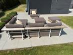 Luxe Lounge Life 2x 3zit, 2x poef en 1zit, Ophalen, Gebruikt, Aluminium