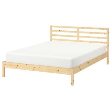 Cadre de lit IKEA, pin, 140x200 cm, Queen size, Enlèvement, 210 cm, Beige
