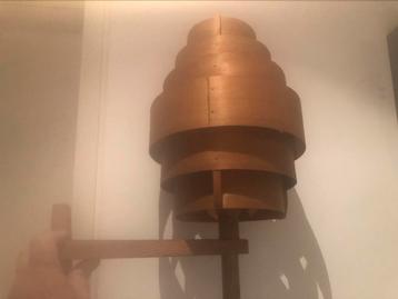 Originele wandlamp in hout fineer Scandinavisch jaren ‘80 beschikbaar voor biedingen