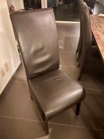 5 degelijke leren stoelen, Ophalen, Gebruikt, Bruin, Leer