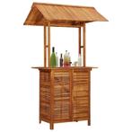 Tuintafel met bar en afdak voor buiten 122x106x217 cm hout, Verzenden, Nieuw, Rechthoekig, Hout